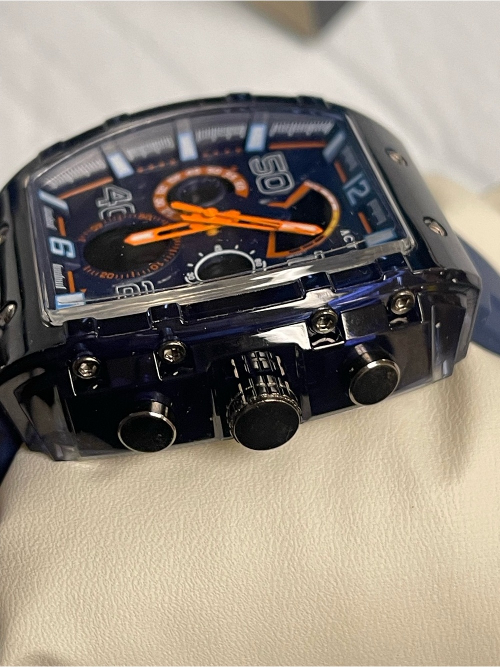 Activa X Invicta Digital Essentials Men's Watch - 45mm. Dark Blue & Orange NEW